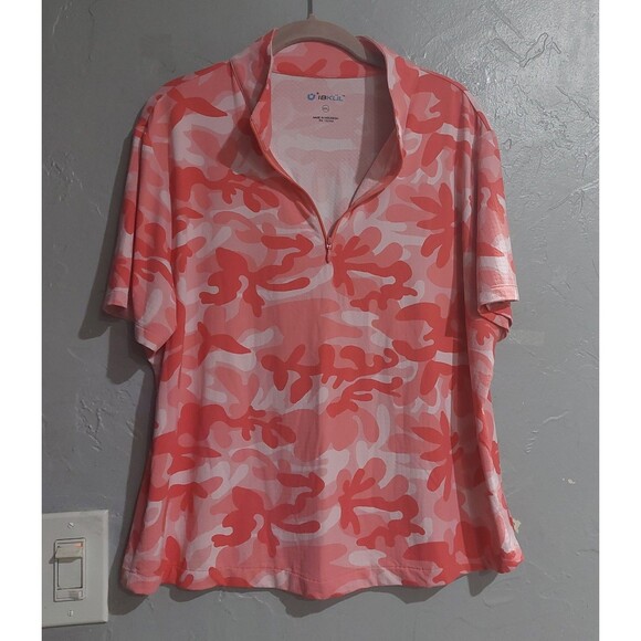 IBKUL  Tops Women XXL, Pink Camouflage,Nylon Spandex,22 Inch Of Armp To Armp - Picture 1 of 8